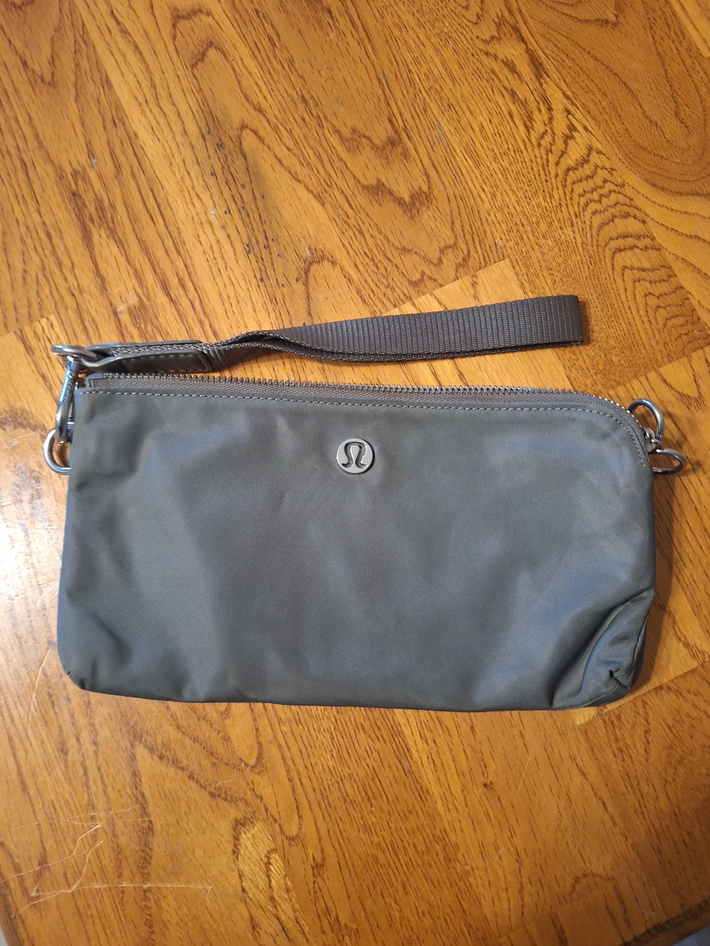 lululemon athletica Gray Wristlet Pouch with Wrist Strap